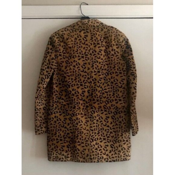 NWT $1600 MCQ BY ALEXANDER MCQUEEN LEOPARD CALF HAIR COAT SIZE IT 38 US 4 - Picture 6 of 10